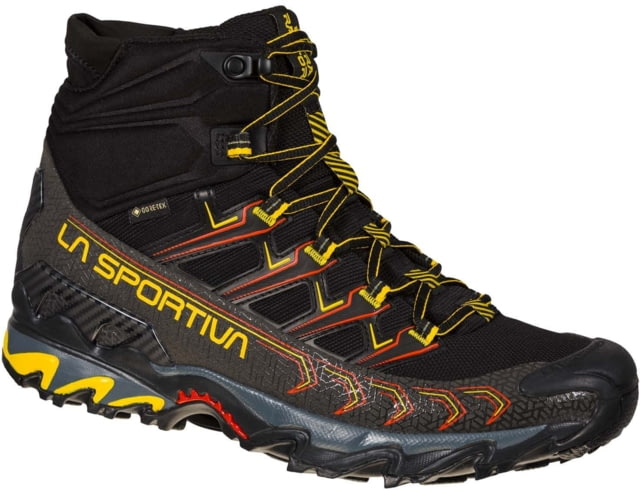 La Sportiva Ultra Raptor II Mid GTX Hiking Shoes - Men's Black/Yellow 43