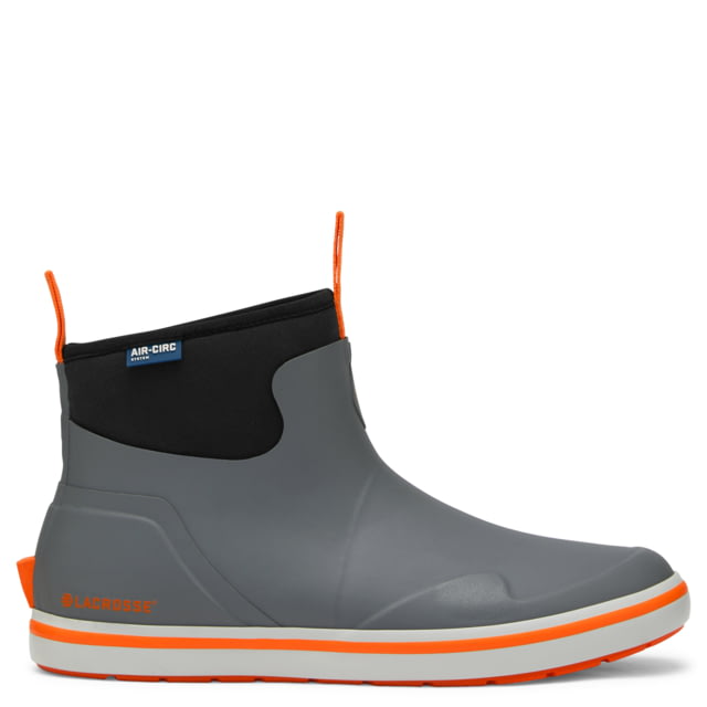 LaCrosse Footwear Alpha Deck Boot 6in - Men's 8.5 US Wide Width Gray/Orange 8.5