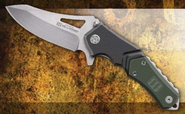 Lansky Sharpeners Responder Quick Action 3.5in. 440C Stainless Blade Knife Black/Green Handle