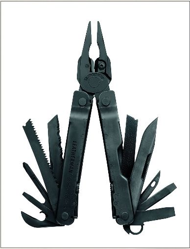 Leatherman Supertool 300 Black Oxide Multitool w/Molle Sheath Brown Box