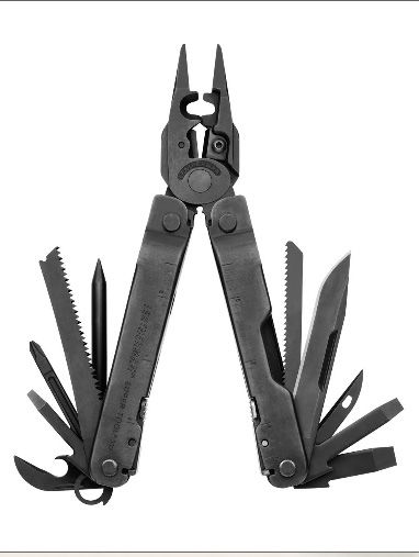 Leatherman Supertool 300 EOD Black Oxide Multitool Sheath Molle Brown Box