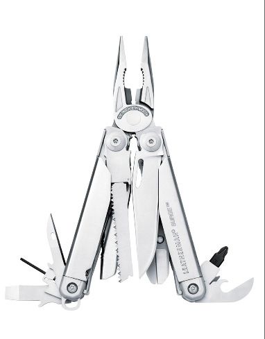 Leatherman Surge Multitool Standard Stainless Finish Sheath. Black Box