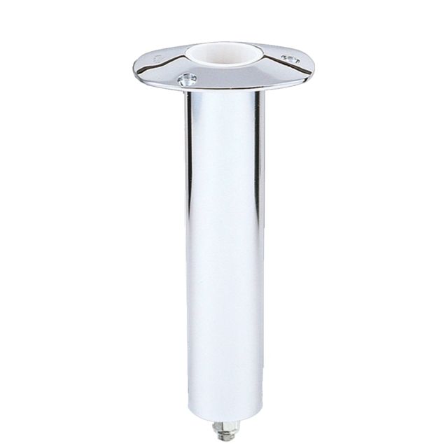 Lee's Tackle 0 Stainless Steel Swivel Base Flush Mount Rod Holder - Extra Long Tube 2.25" OD X 14.5" Tube