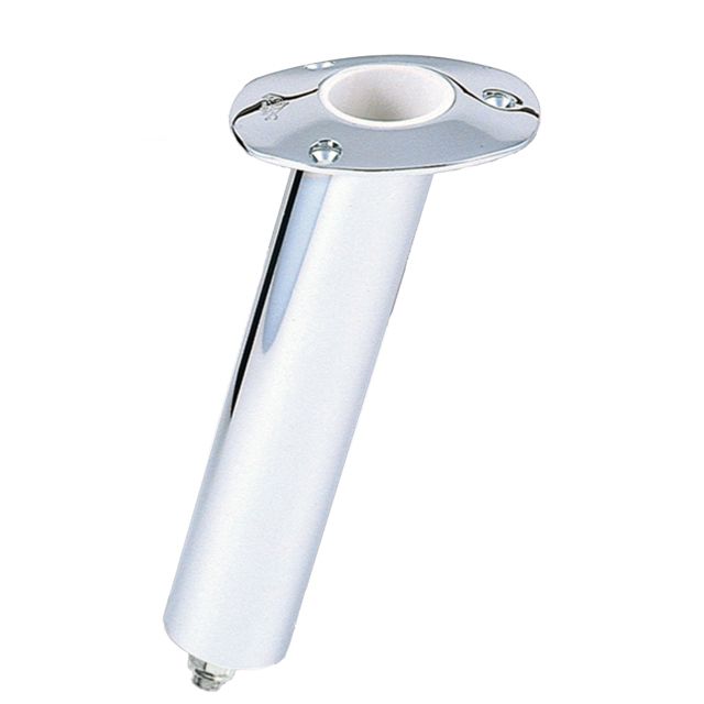 Lee's Tackle 15 Degree SS Flush Mount Swivel Base Rod Holder - 2" x 9" - Medium