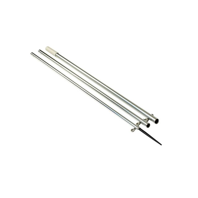 Lee's Tackle Bright Silver Center Rigger Pole w/Black Spike 1-3/8" 13'