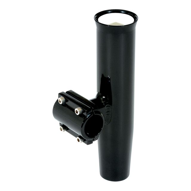 Lee's Tackle Clamp-On Rod Holder - Black Aluminum - Horizontal Mount - Fits 1.900" O.D. Pipe