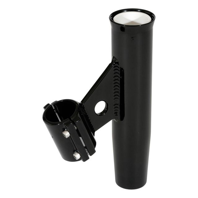Lee's Tackle Lee's Tackle Clamp-On Rod Holder - Black Aluminum - Vertical Mount - Fits 2.375" O.D. Pipe