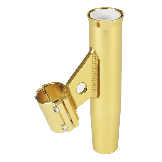 Lee's Tackle Clamp-On Rod Holder - Gold Aluminum - Vertical Mount - Fits 1.660" O.D. Pipe