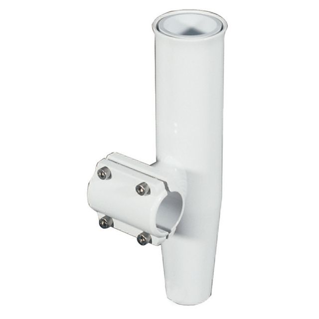 Lee's Tackle Lee's Tackle Clamp-On Rod Holder - White Aluminum - Horizontal Mount - Fits 1.315" O.D. Pipe