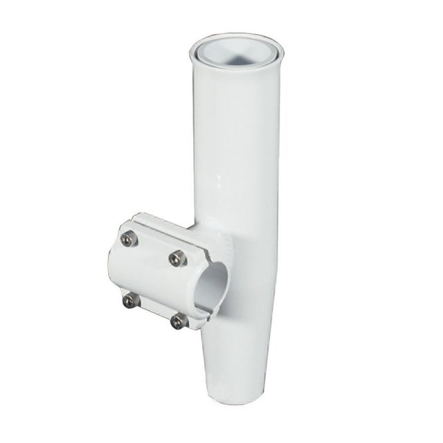 Lee's Tackle Lee's Tackle Clamp-On Rod Holder - White Aluminum - Horizontal Mount - Fits 1.900" O.D. Pipe