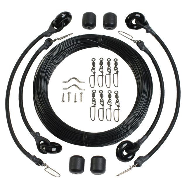 Lee's Tackle Lee's Tackle Deluxe Rigging Kit - Double Rig Up To 37ft. - Black Mono