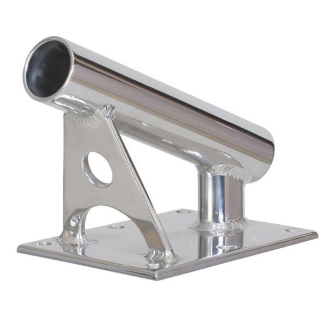 Lee's Tackle MX Pro Series Fixed Angle Center Rigger Holder - 22 - 1.5" ID - Bright Silver