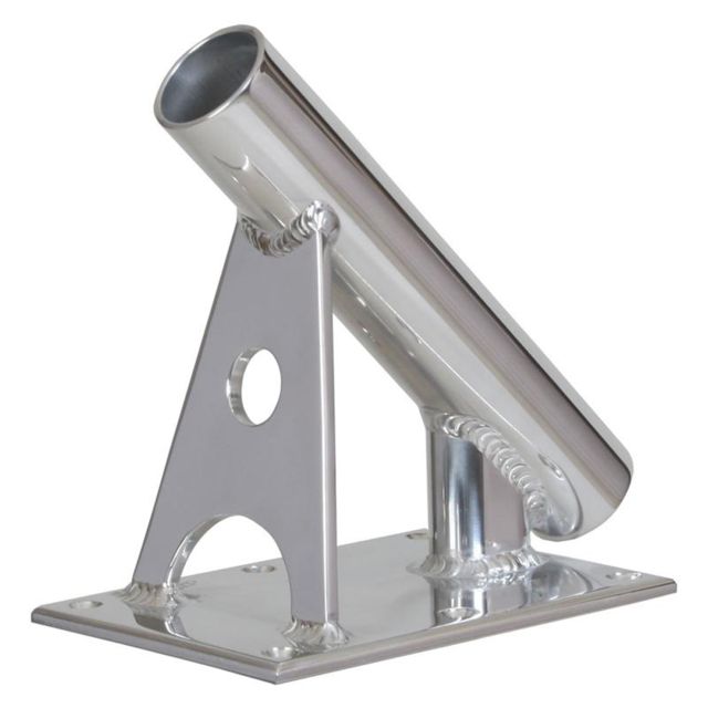 Lee's Tackle Lee's Tackle MX Pro Series Fixed Angle Center Rigger Holder - 45 - 1.5" ID - Bright Silver