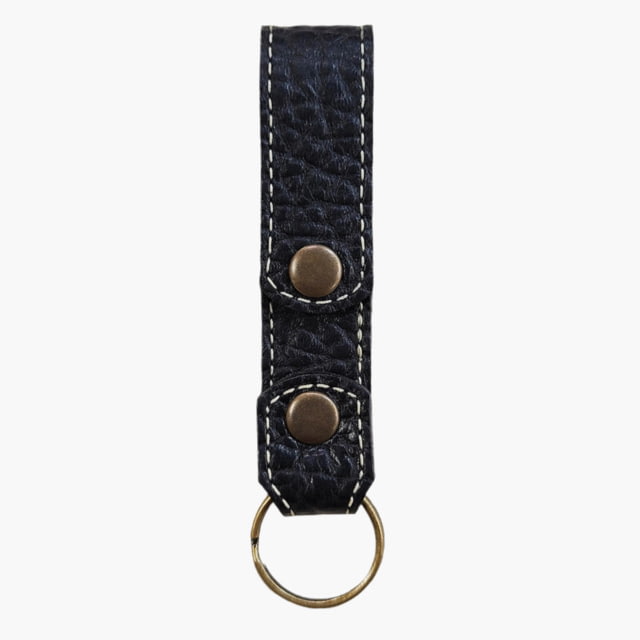 Lejon Lejon Snap Leather Keychain Black