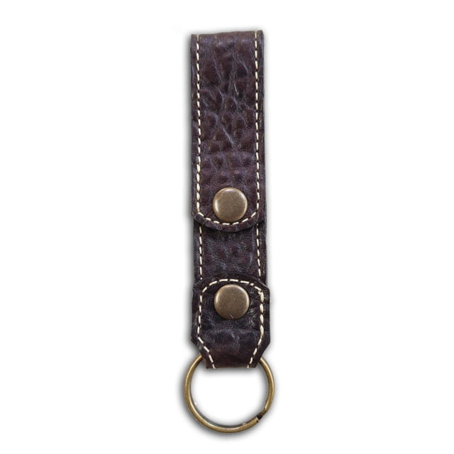 Lejon Lejon Snap Leather Keychain Brown