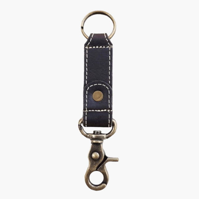 Lejon Lejon Swivel Leather Keychain Dark Chocolate