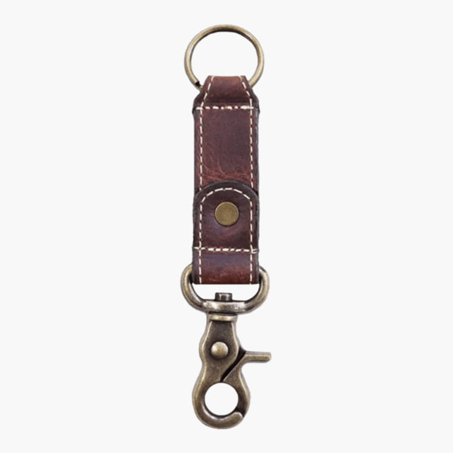 Lejon Lejon Swivel Leather Keychain Saddle