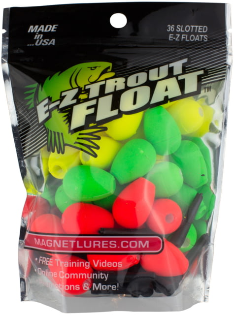 Leland 36 Slotted Floats Green Red Yellow