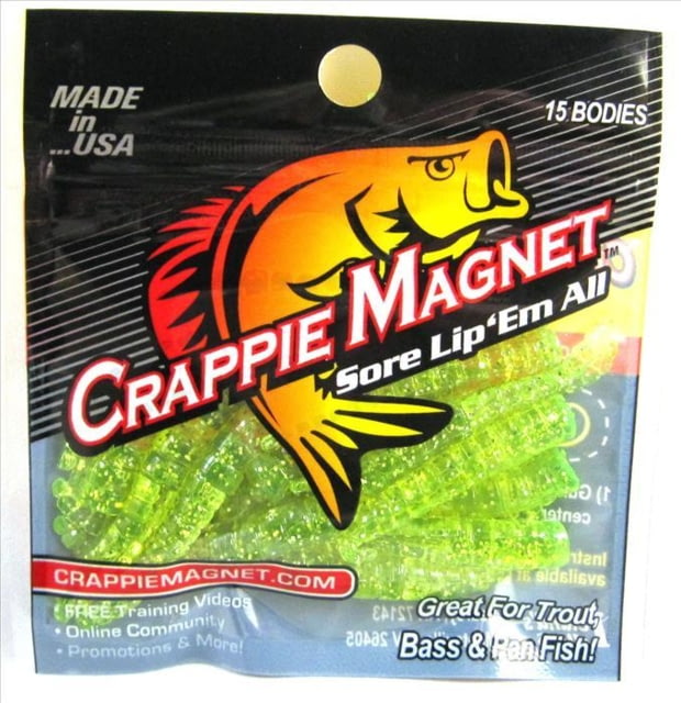 Leland Crappie Magnet 15 Pc. Body Pack Chartreuse/Silver Flash