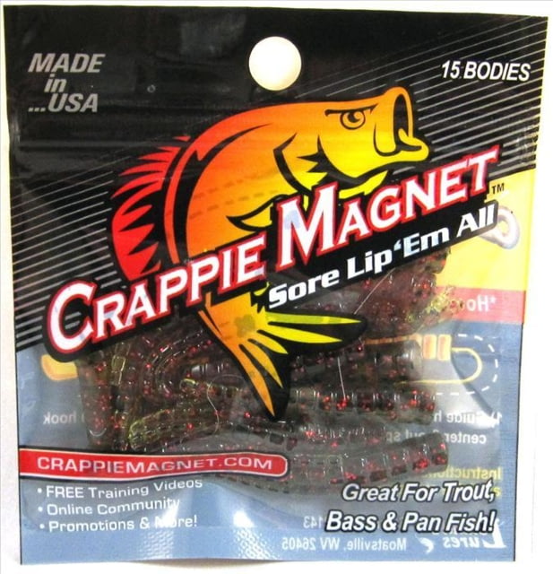 Leland Crappie Magnet 15 Pc. Body Pack Green with Red Flake 15/Pack