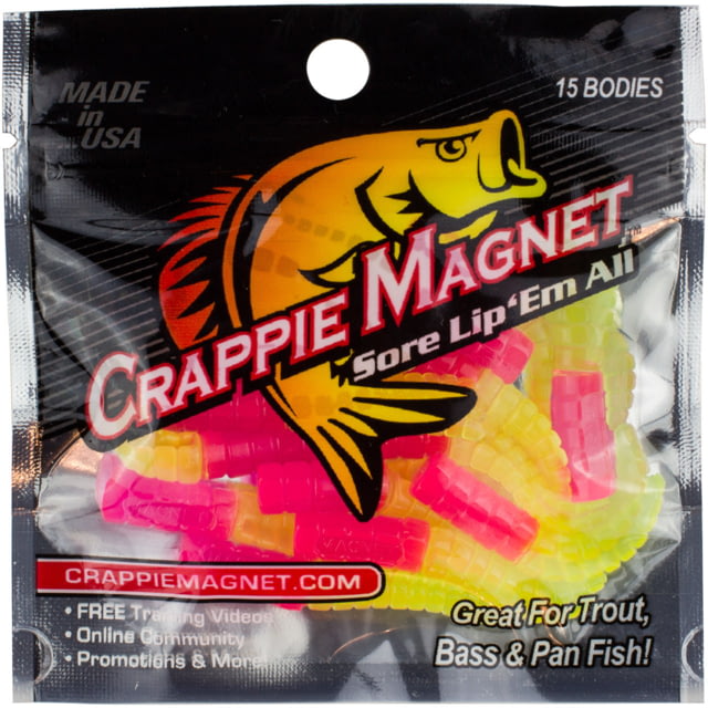 Leland Crappie Magnet 15pc Body Pink And Chartreuse