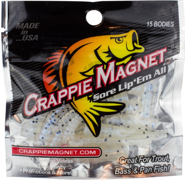 Leland Crappie Magnet 15pc Body ShoNuff Pearl with Black Flake