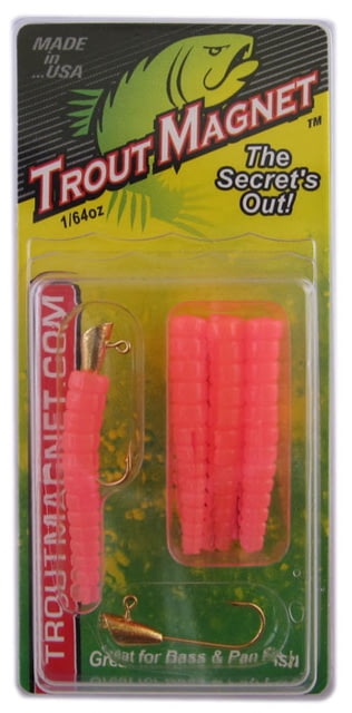 Leland Trout Magnet 9 Pc. Pack 1/64 oz 7 Bodies and 2-1/64 oz Size 8 Jigheads Pink