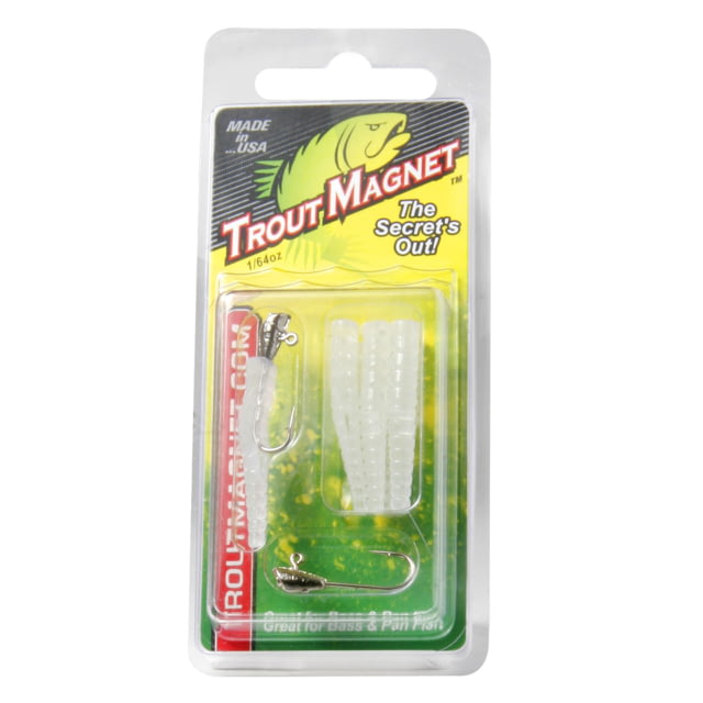 Leland Trout Magnet 9pc. Pack 7 Bodies and 2-1/64 oz Size 8 Jigheads Glow