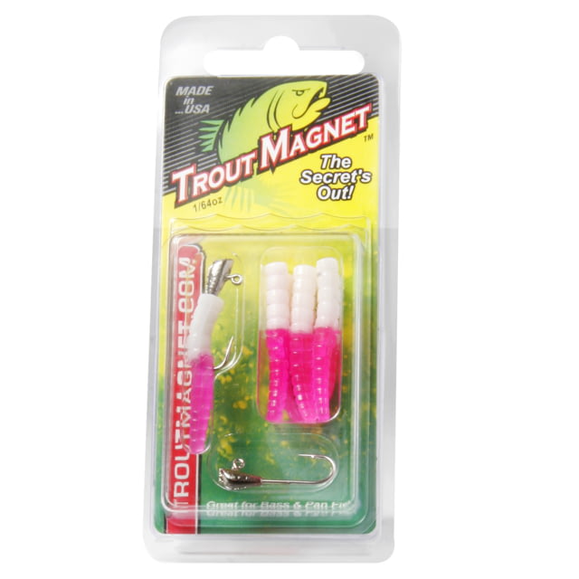 Leland Trout Magnet 9pc. Pack 7 Bodies and 2-1/64 oz Size 8 Jigheads White/Pink