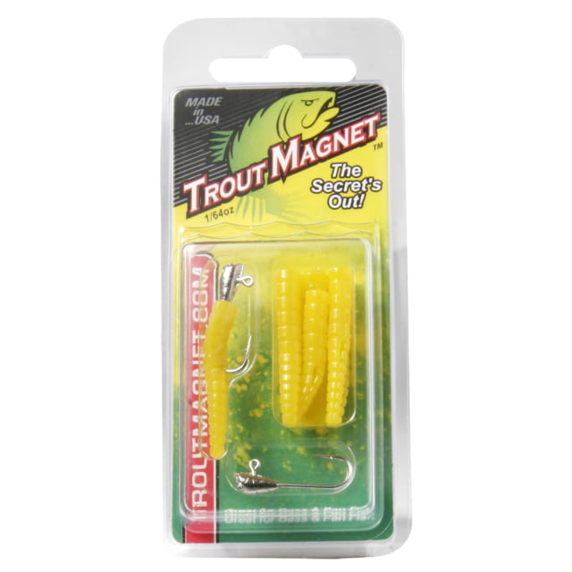 Leland Trout Magnet 9pc. Pack 7 Bodies and 2-1/64 oz Size 8 Jigheads Yellow