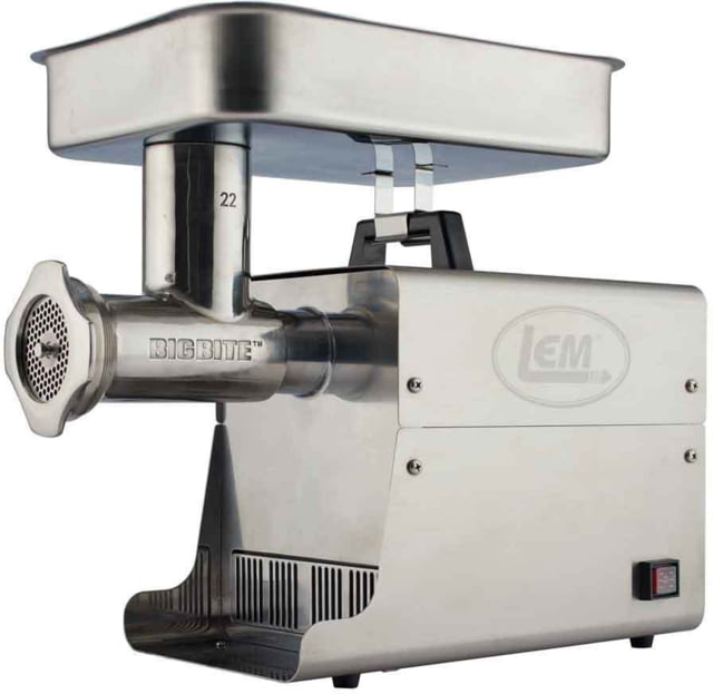 LEM Products Big Bite #22 1HP Stainless Steel Electric Grinder Stainless
