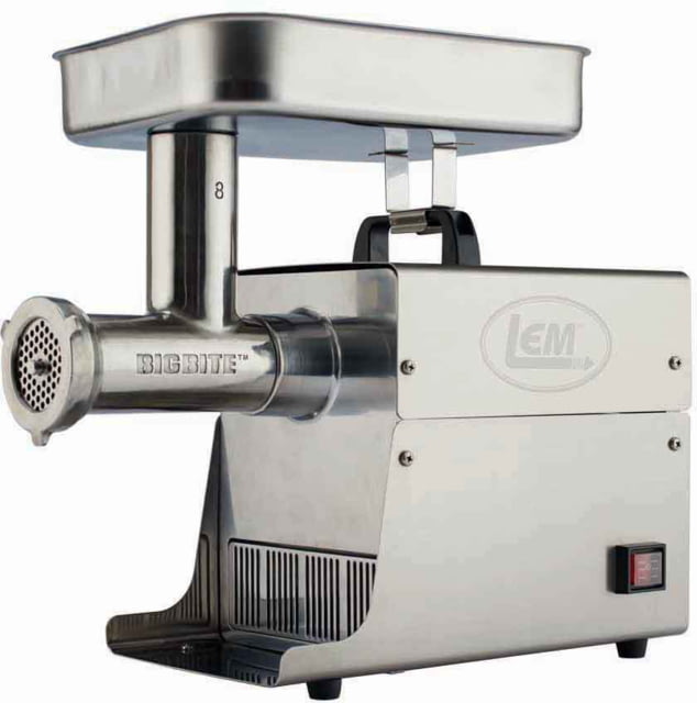 LEM Products Big Bite #8 0.5HP Stainless Steel Electric Grinder Stainless