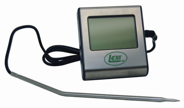 LEM Products Thermometer w/ Alarm and Timer Stainless