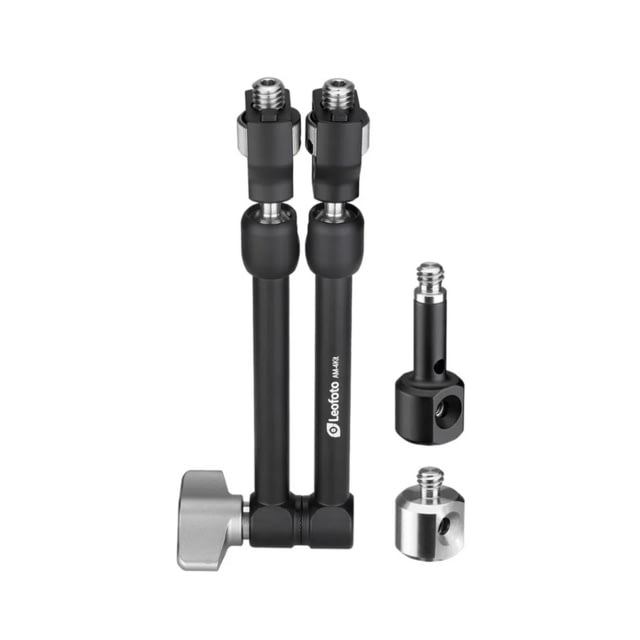 Leofoto AM-4 Kit Versa Magic Arm w/ Anti-Twist Adapter 3/8th Mounting Screws Black