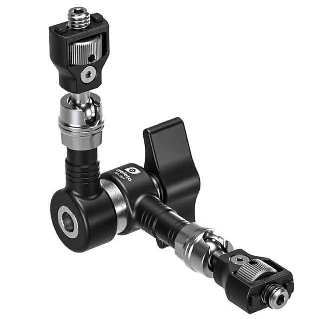 Leofoto AM-5 Kit Versa Magic Arm ''Heavy-Duty'' w/Anti-Twist Adapter 1/4th Mounting Screws Black