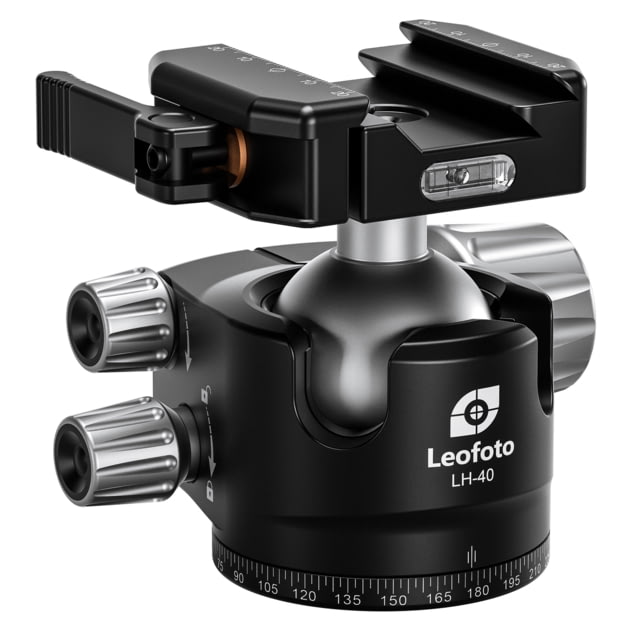 Leofoto  Lever-Release Hybrid Clamp Ball Head Arca/Picatinny Black