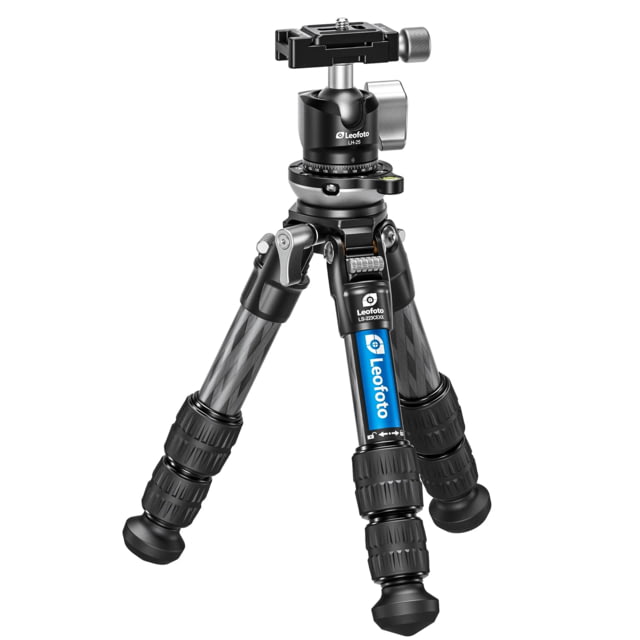 Leofoto LS-223CEX X Verison Table/Ground Mini Tripod w/ Integrated Leveling Base Ballhead Set Black