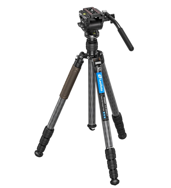 Leofoto LX-254CT/BV-5B Reversible Travel Tripod w/ Bino Fluid Head Kit Black