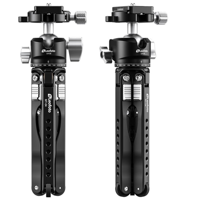 Leofoto MT-04/LH-30 Folding Aluminum Mini Tripod w/ Ball Head Set and Bag Black