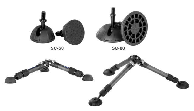 Leofoto  Universal Rubber Tripod Feet 3/8'' Grippy- Set of 3 Black
