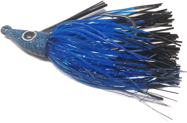 Lethal Weapon Lure Co Lethal Weapon IV Swimming Jig Hand-Tied Hand Painted weedless1/4oz 6/0 Owner hook- heavy wire Black/Blue FT