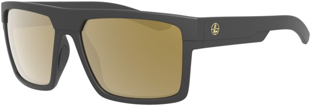Leupold Becnara Sunglasses Matte Black Frame Square Bronze Mirror Lens Polarized Regular-Wide