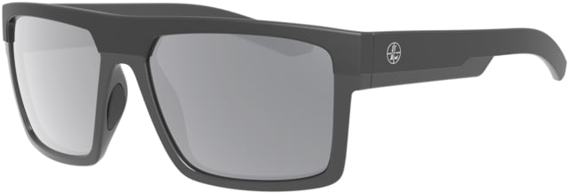 Leupold Becnara Sunglasses Matte Black/Gloss Black Frame Square Shadow Gray Flash Lens Polarized Regular-Wide