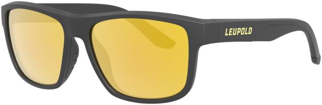 Leupold Katmai Sunglasses Matte Black Frame Square Orange Mirror Lens Polarized Narrow-Regular