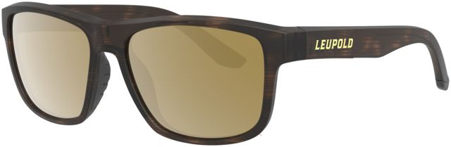 Leupold Katmai Sunglasses Matte Tortoise Frame Square Bronze Mirror Lens Polarized Narrow-Regular