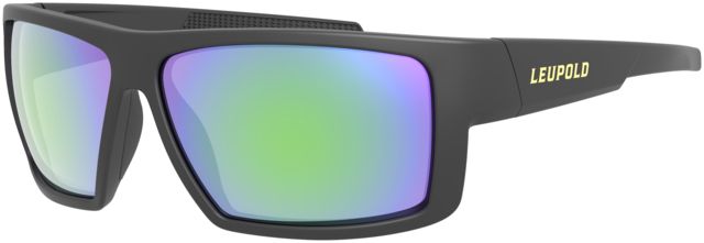 Leupold Switchback Mens Sunglasses Matte Black Frame Square Emerald Mirror Lens Polarized Regular-Wide