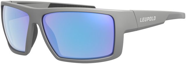 Leupold Switchback Mens Sunglasses Matte Grey Frame Square Blue Mirror Lens Polarized Regular-Wide