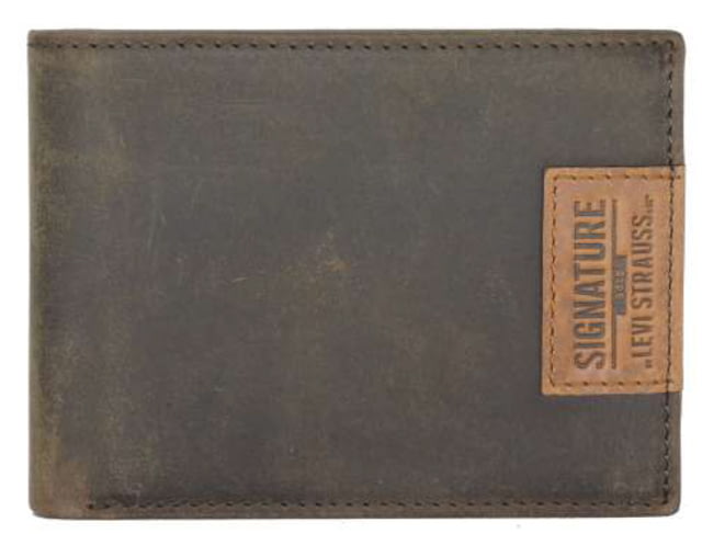 Levis Signature Gold Patch Bifold Brown