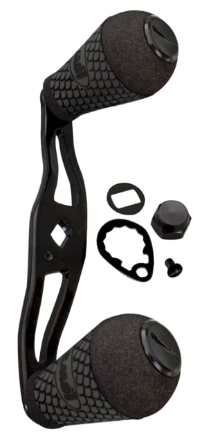 Lew's Custom Shop Aluminum Handle Standard Round 95mm Handle Winn Dri-Tac Knobs Black
