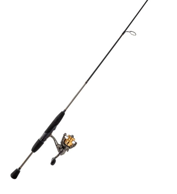 Lew's Laser Lite Spinning Reel and Rod Combo 7ft 2-PC IM6 Rod w/ Light and Fast SZ 100 Reel 3+1 Bearings 5.1-1 Ratio Metallic Gray/Gold/Black